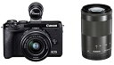 【中古】Canon ミラーレス一眼カメラ EOS M6 Mark II ダブルズームEVFキット ブラック EOSM6MK2BK-WZEVFK