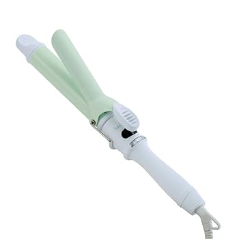 【中古】(非常に良い)SALONIA サロニア セラミック カール ヘアアイロン 海外対応 プロ仕様 MAX210℃ (32mm, プレイフルグリ?ン)