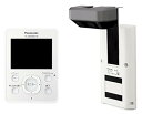 【中古】Panasonic ワイヤレスドアモニター ドアモニ ホワイト ワイヤレスドアカメラ+モニター親機 各1台セット VL-SDM300-W(2)