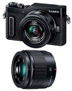 【中古】(非常に良い)Panasonic ミラーレス一眼カメラ ルミックス GF90 ダブルレンズキット 標準ズームレンズ/単焦点レンズ付属 ブラック DC-GF90W-K