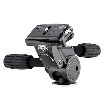 【中古】ベルボン Velbon 3Way雲台 PHD-61Q 中型 底面径53mm コマ止め方式 クイックシュー対応 マグネ..