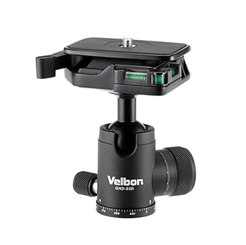 【中古】Velbon 自由雲台 QHD-S5D 中型 底面径38mm コマ止め方式 トルク調整対応 クイックシュー対応 ..