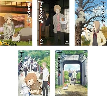 【中古】夏目友人帳 陸 レンタル落ち 全5巻セット DVDセット商品 ※ケースなし ジャケットとディスクのみ