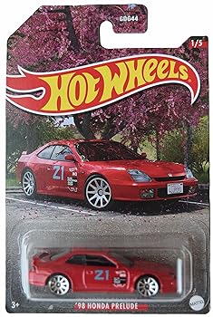 【中古】(未使用・未開封品)Hot Wheels 1998 ホンダ プレリュード、レッド 1:64スケール ダイキャストカー