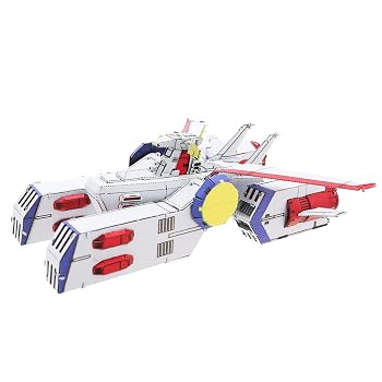 【中古】(未使用・未開封品)テンヨー メタリックナノパズル 機動戦士ガンダム SCV-70 ホワイトベース T-MP-022M 接着剤不要 厚さ0.2m 超精密レーザー加工 クラフト作品 立体