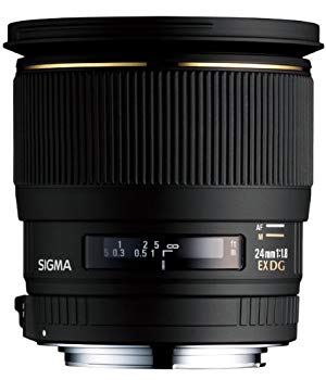 【中古】SIGMA 単焦点広角レンズ 24mm F1.8 EX DG ASPHERICAL MACRO キヤノン用 フルサイズ対応