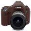 【中古】(非常に良い)DISCOVERED イージーカバー Canon EOS 5DS / 5DS R/ 5D Mark 3 カメラカバー チョコブラウン　 液晶保護フィルム付き