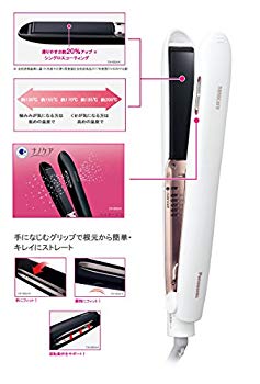 【中古】パナソニック ヘアアイロン ストレート用 海外対応 ナノケア 白 EH-HS9A-W