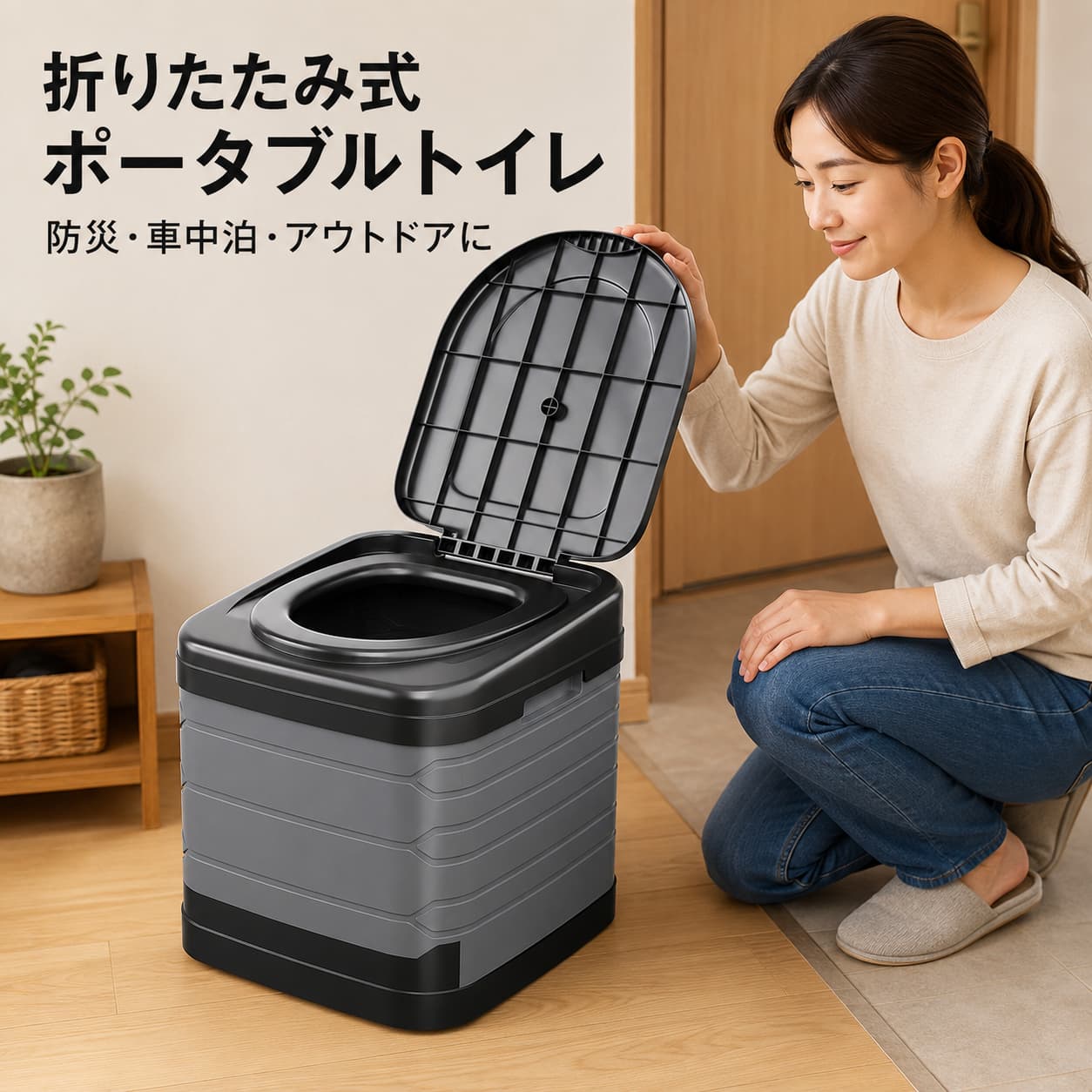 【秋のお買い得WEEK★店内6%OFF】防災 災害 簡易トイレ テント セット 折りたたみ ポータブルトイレ プライバシーテント 凝固剤12個 処理袋付き 耐荷重300kg 断水 車中泊 キャンプ 着替え シャワー 避難用 kobako-shop-10000572 生活の小箱 パッケージ画像