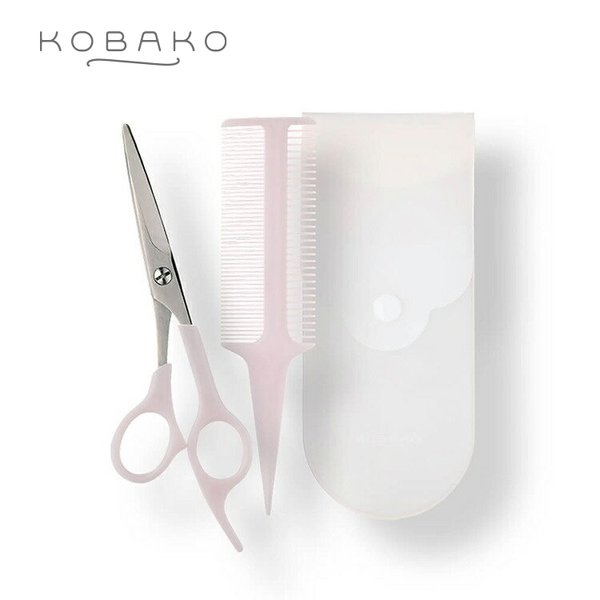 【マラソン期間限定ポイント10倍＋クーポン】KOBAKO ヘアカットセット|貝印 KOBAKO 公式 ビューティーツール 送料無料 前髪カット セルフカット ヘアカットハサミ ヘアコーム クシ セット 2WAY プロ仕様 細目 粗目 便利 ケース付き 日本製 一人暮らし