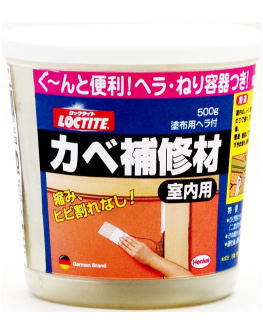 壁補修　ヘンケルジャパン（ロックタイト LOCTITE）　かべ補修材　室内用（ヘラ付き）　500g