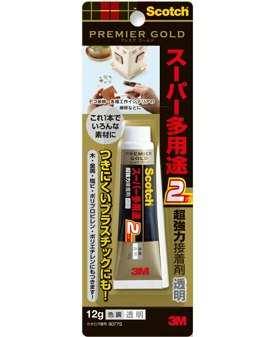 乐天商城 - 3M スコッチ プレミアムゴールド スーパー多用途2 12g 透明 9077S