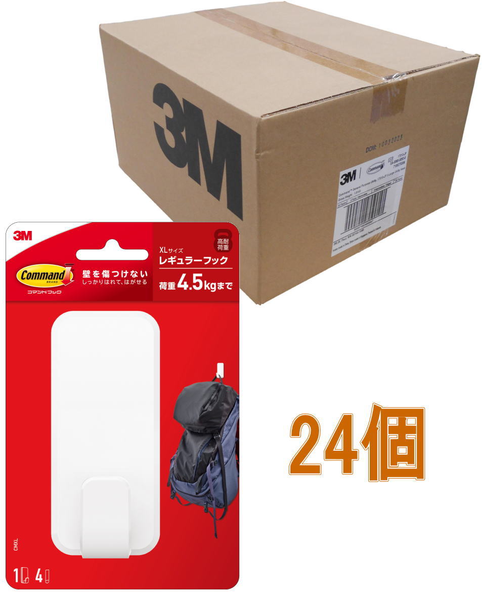 乐天商城 - 3M コマンドフック XL ケース24個入り