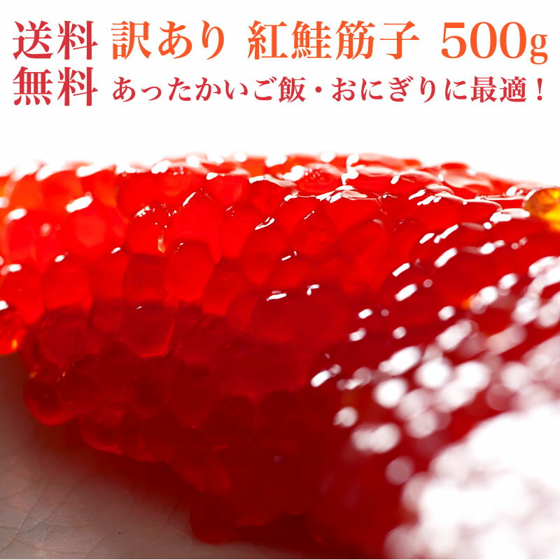 【送料無料】訳あり 紅鮭筋子 500g【お買い得】【すじこ 紅鮭】