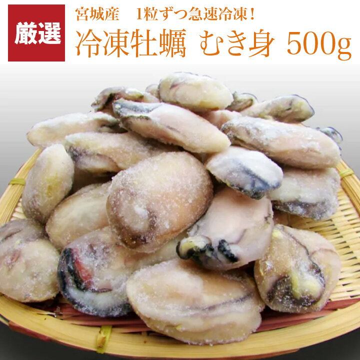 宮城産 冷凍牡蠣 牡蠣 むき身 500g (解凍後425g) 大きい 美味しい 宮城産かき 冷凍かき むき牡蠣 かき カキ 国産 宮城県産 ギフト 贈り物 海鮮 贈答 内祝い お返し 御礼 プレゼント グルメ 海の幸 冷凍のサムネイル