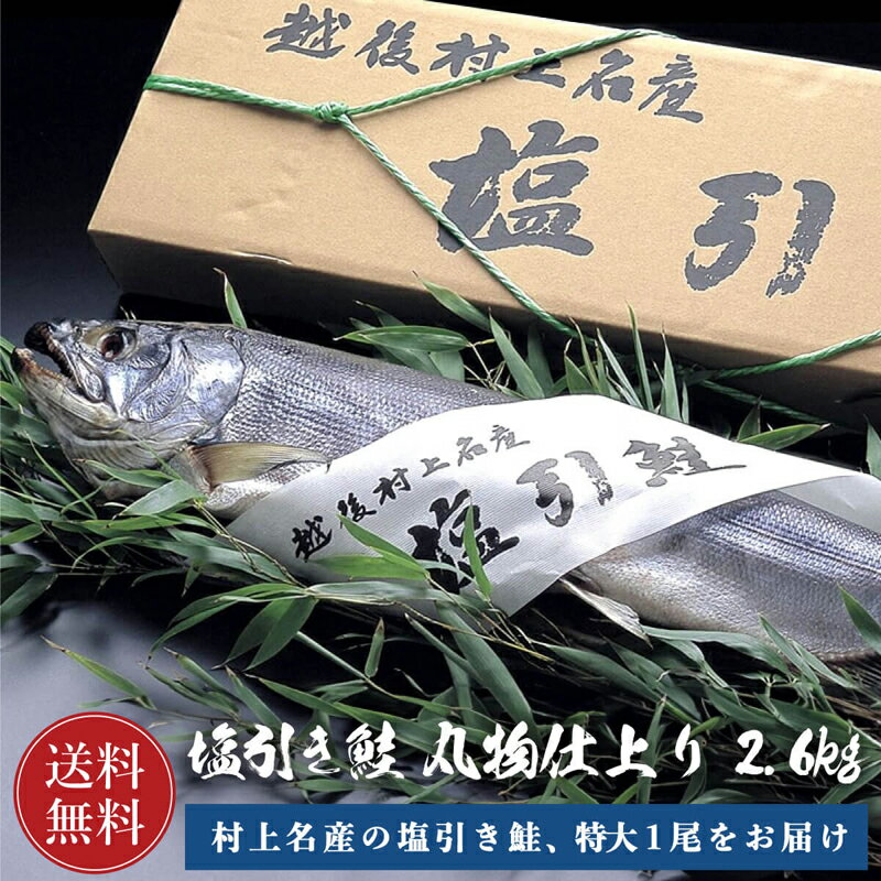 楽天小針水産【送料無料】 鮭 塩引鮭 特大 1尾 2.6kg前後 村上名産 （ さけ サケ しゃけ シャケ ） 一本物 父の日 姿 お取り寄せ ギフト 贈答 内祝い お返し 御礼 プレゼント お祝い 御祝い 同窓会 快気祝い グルメ 海の幸 おかず