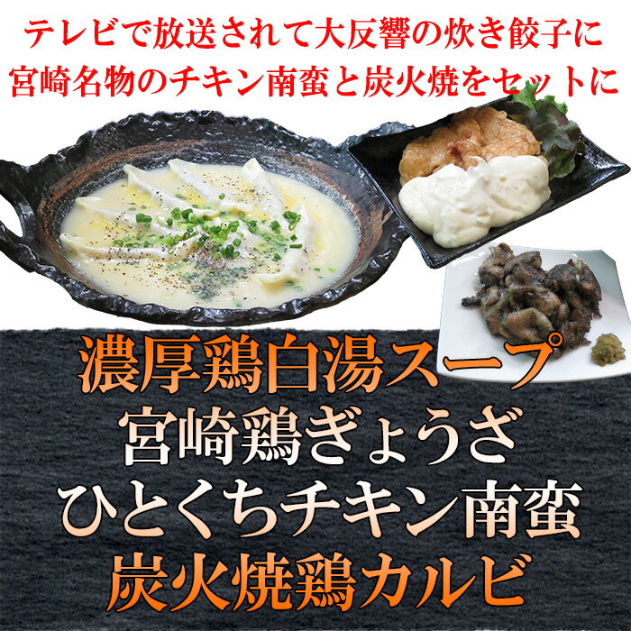 「ざる焼小林養鶏」新名物完成！■炭火香る宮崎炊き餃子セット◆ひと口チキン南蛮◆鶏カルビ炭火焼 2