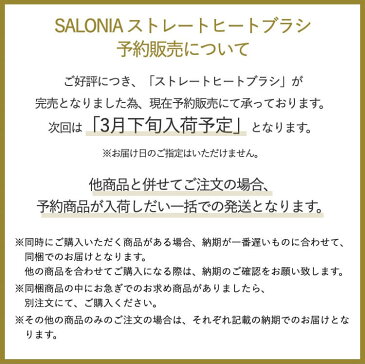 たった2分でストレートヘア！送料無料【SALONIA ストレートヒートブラシ】サロニア メーカー1年保証 海外対応 ダブルマイナスイオン 高機能 ストレートアイロン ヘアアイロン ブラシアイロン ブラシ型■予約受付中！3月下旬より順次発送■