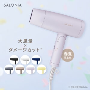 ＼24年春夏限定カラー／大風量 速乾 ドライヤー【SALONIA サロニア スピーディー イオン ドライヤー】ヘアドライヤー セレブレイト 送料無料 1年保証 ダメージ 人気 痛まない 軽量 さろにあ hk ▽ ssgc