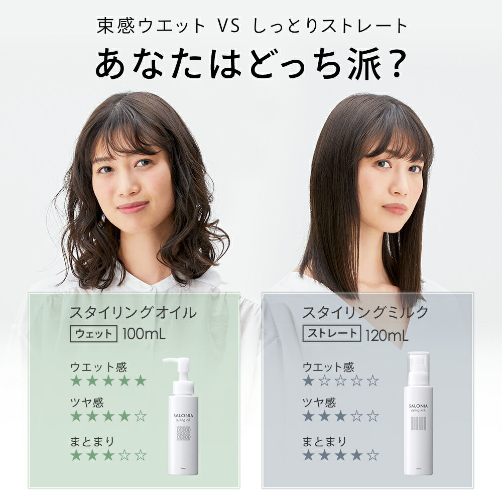 楽天市場 Salonia スタイリングオイル スタイリングミルク サロニア 質感 メイク アレンジ ダメージケア スタイリング ヘアアレンジ ヘアアイロン アンド ハビット