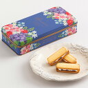 シモサン S14SN お菓子 焼き菓子 洋菓子 ギフト プチギフト 贈り物 手土産 神戸風月堂 御中元 お歳暮 お年賀 引き出物 母の日 敬老の日 お祝い お供え お見舞い 缶入り 個包装 レーズン サンドクッキー 花柄 フラワーモチーフ 可愛い かわいい オシャレ おしゃれ