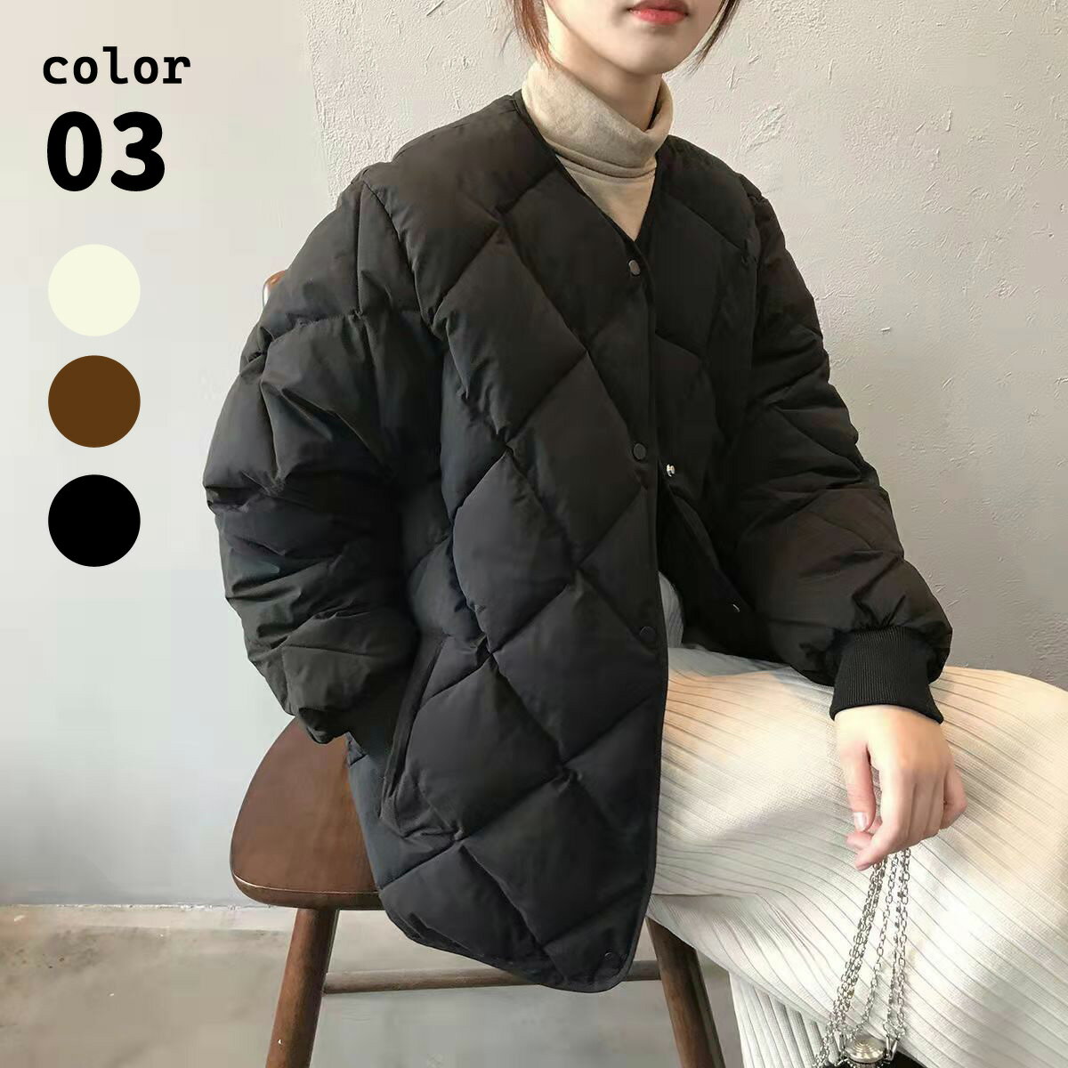 MLコートアウターキルティングジャ...