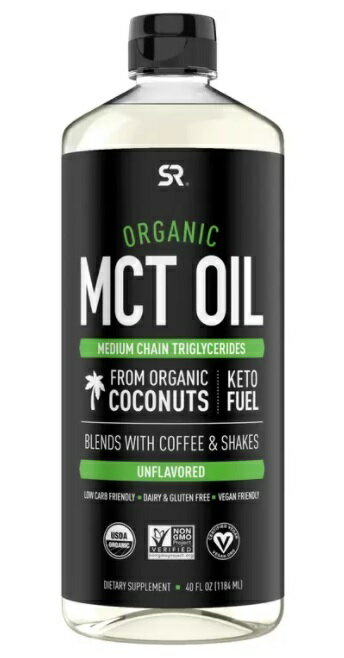 スポーツリサーチ MCTオイル 1,183mL オーガニック 有機ココナッツ ケト＆ビーガンフレンドリー 送料無料 カプリル酸（C8） カプリン酸（C10） スポーツリサーチ オーガニックMCTオイル 1,183mL ・有機ココナッツ100...