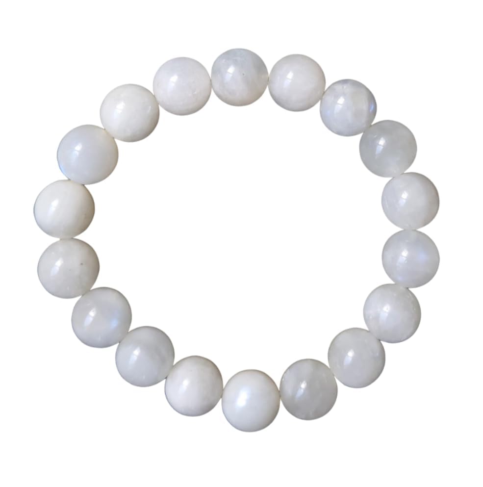 A ブルームーンストーン 11mm ブレスレット【6月 誕生石】【15cm 16.5cm 18cm】月長石 幸福 恋を呼ぶ 天然石 数珠 アクセサリー ジュエリー メンズ レディース