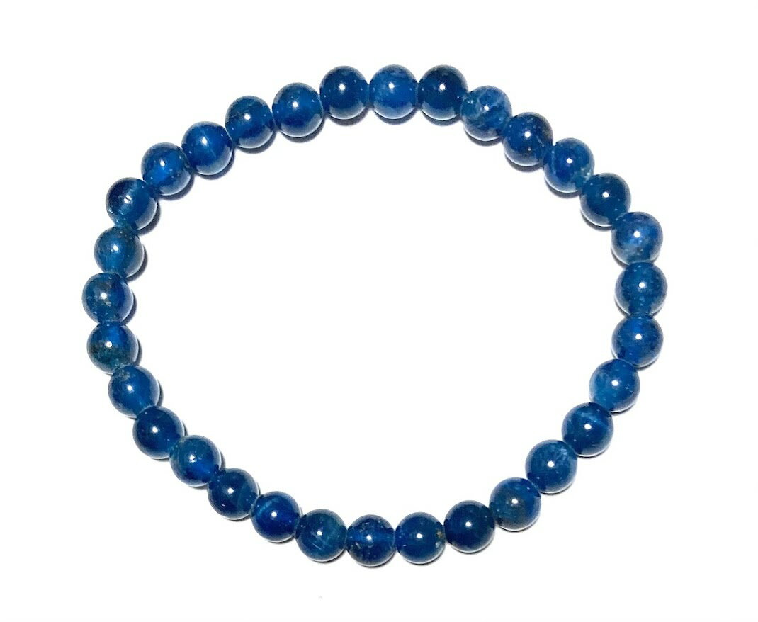 AAA ブルーアパタイト 6mm ブレスレット【15cm 16.5cm 18cm 】燐灰石 信頼 協調性 浄化 健康 リズム ギフト 数珠 念珠 天然石 パワー...