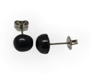 AAA ゴールデンオプシディアン(黒曜石)カボションカット 8mm チタンピアス…【天然石 パワーストーン】【癒し 直観力 銀河】【メンズ レディース】【ジュエ...