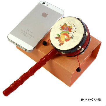 【小】可愛いキッズの玩具のでんでん太鼓 子供用 ドラム音楽 ドラゴン印刷 赤ちゃんおもちゃ