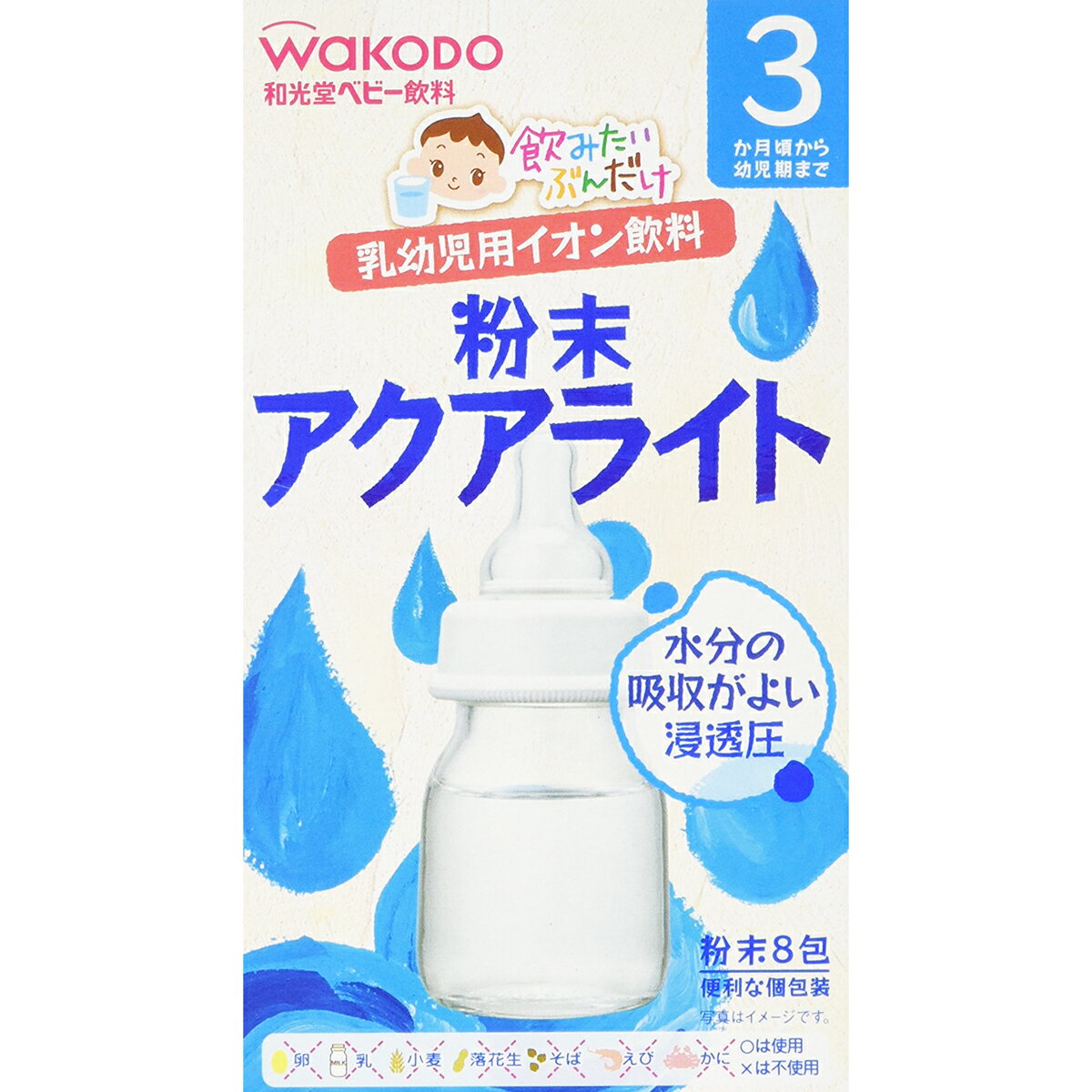 【店内商品3つ購入で使える3%クーポンでP8倍相当 11/16まで】和光堂株式会社　飲みたいぶんだけ 粉末アクアライト　1箱（3.1g×10本入）＜3ヶ月頃から幼児期まで＞【RCP】【北海道・沖縄は別途送料必要】