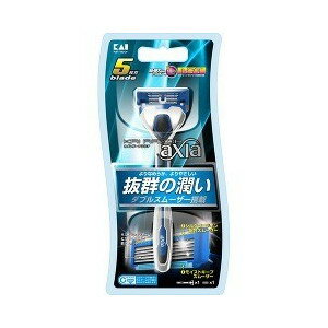 貝印カミソリ株式会社カイレザー axia ホルダー 替刃1個付 ( 1セット )【北海道・沖縄は別途送料必要】