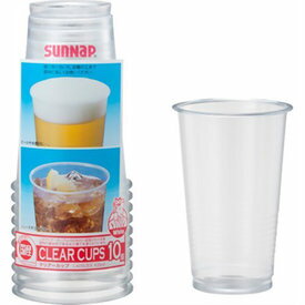 【本日楽天ポイント5倍相当】【送料無料】サンナップ株式会社クリアーカップ 420mL（10コ入）＜清潔感ある透明カップ＞【△】
