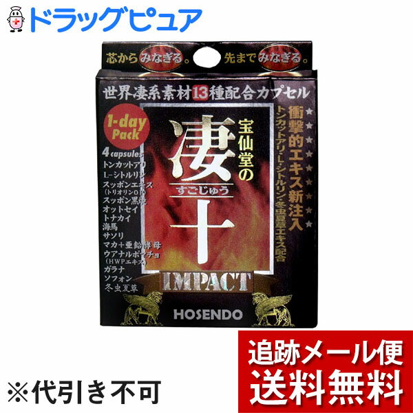 【本日楽天ポイント5倍相当】【メール便で送料無料 ※定形外発送の場合あり】株式会社宝仙堂宝仙堂の凄十 インパクト（4粒）