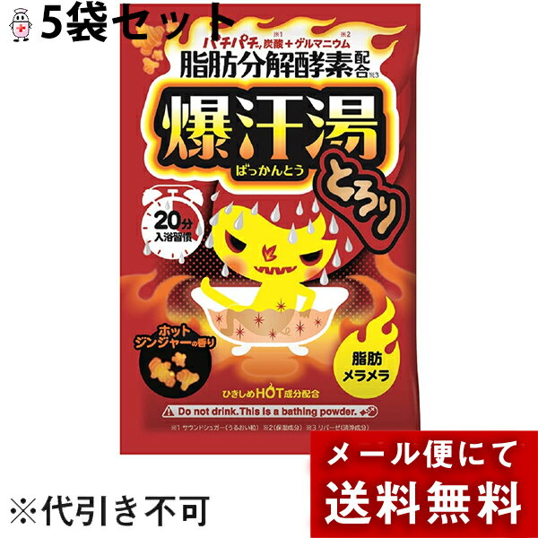 株式会社バイソン爆汗湯　ホットジンジャーの香り　60g×5袋セット(メール便のお届けは発送から10日前後が目安です)