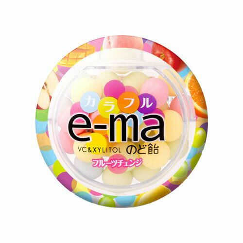 UHA味覚糖e-maのど飴　容器　カラフルフルーツチェンジ(33g)×6個セット【北海道・沖縄は別途送料必要】