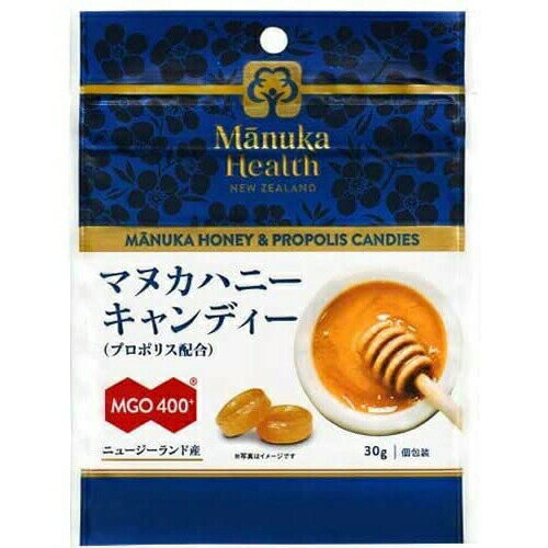 富永貿易株式会社　マヌカヘルス　マヌカハニーキャンディー(プロポリス配合)30g［個包装］＜MGO400+＞【北海道・沖縄は別途送料必要】