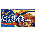 ■製品特徴緑黄色野菜と果実の旨みがとけ込むまろやかな味わいです。じっくり炒めた玉ねぎと5種の緑黄色野菜（トマト、にんじん、かぼちゃ、ほうれん草、ブロッコリー）、果実（りんご、バナナ）の旨みがギューッと詰まったまろやかな味わいのカレーです。牛由来原材料不使用（乳製品は使用しておりません。）使用している油脂を植物油脂に変更することで、より緑黄色野菜の美味しさを感じやすくしました。■内容量140g■原材料パーム油・なたね油混合油脂(国内製造)、小麦粉、砂糖、でん粉、食塩、カレー粉、チキンエキスパウダー、ポークパウダー、香辛料、野菜ペースト(豚脂、玉ねぎ、人参、かぼちゃ、ほうれん草、トマト、ブロッコリー、リンゴ果汁、バナナ果汁)、ガーリックペースト、チャツネ、酵母エキス／調味料(アミノ酸等)、カラメル色素、酸味料、乳化剤、香辛料抽出物、香料、(一部に小麦・大豆・鶏肉・バナナ・豚肉・りんごを含む)■栄養成分表示1皿分(ルウ17.5g)あたりエネルギー：84kcal、たんぱく質：1g、脂質：5g、炭水化物：8.8g、ナトリウム：945mg、食塩相当量：2.4g■使用方法おいしさギューッととけ込むカレー辛口　4皿分(1/2箱)【材料】※肉：150g※玉ねぎ：中1個(200g)・にんじん：中1/2(100g)・じゃがいも：中1個(150g)※具材はすべてひと口大に切ってください。・サラダ油(またはバター)：大さじ1・水：600ml(3カップ)・おいしさギューッととけ込むカレー辛口：1/2箱(70g)8皿分(ルウ1箱)お使いの場合：具材は2倍、水は1000ml(5カップ)にしてください。【作る】（1）炒めて水を加える厚手の鍋で具材を油でじっくり中火で炒め、水を加えます。（約5分〜10分間）（2）煮込む沸騰したら弱火にしてアクを取り、鍋のふたを少し開けて中火で煮込む。（沸騰後約20分）（3）火を止めルウを溶かすいったん火を止めてルウを割り入れ、よく溶かします。（4）仕上げ時々かきまぜながら弱火で煮込みます。（約5分間）■注意事項トレーのふたを開封した後は密封できる容器などに入れて、冷蔵庫で保管して下さい。開封前賞味期限：18ヶ月【お問い合わせ先】こちらの商品につきましての質問や相談は、当店(ドラッグピュア）または下記へお願いします。エスビー食品株式会社〒103-0026 東京都中央区日本橋兜町 18-8電話：0120-120-671平日午前9時〜午後5時（土・日・祝日、夏期・年末年始等の当社休業日を除く）広告文責：株式会社ドラッグピュア作成：201908YK神戸市北区鈴蘭台北町1丁目1-11-103TEL:0120-093-849製造販売：エスビー食品株式会社区分：食品・日本文責：登録販売者 松田誠司■ 関連商品カレールウ関連商品エスビー食品株式会社お取り扱い商品