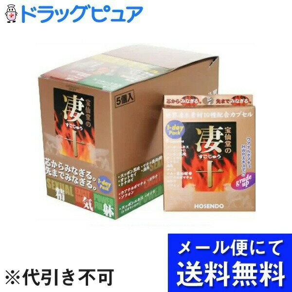 【本日楽天ポイント5倍相当】【メール便で送料無料 ※定形外発送の場合あり】株式会社宝仙堂凄十1DAYパック 4粒×5(外箱は開封した状態でお届けします)【開封】(メール便のお届けは発送から10日前後が目安です)【RCP】