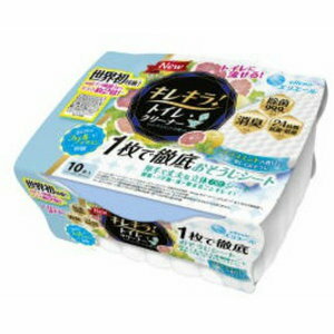 【定形外郵便で送料無料でお届け】大王製紙株式会社エリエール キレキラ！ 1枚で徹底トイレお掃除シート 本体 シトラスミント ( 10枚入 )＜世界初技術！極細「ナノ繊維」で丈夫さ2倍！＞【TK510】