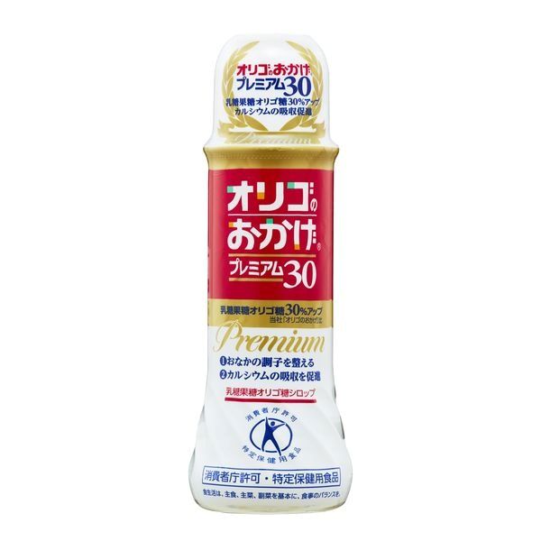 ■製品特徴●乳果オリゴ糖を主成分とし、腸内のビフィズス菌を適正に増やして、おなかの調子を良好に保つとともに、カルシウムの吸収を促進する甘味料です。●砂糖と乳糖を原料に、酵素の反応を使って作られています。そのため上品でクセのない甘さ。砂糖のような自然な甘みです。飲み物やお料理に美味しい甘みを加えられます。●「オリゴのおかげ プレミアム30」は、g当たり2.1kcal。上白糖比 45%OFFです。一日の摂取目安量（8g）で 17kcalとなります。●カルシウムの吸収を促進する作用もあります。カルシウムを含む食品と一緒に召し上がると効果的です。■内容量500g■原材料乳果オリゴ糖シロップ(国内製造)／クエン酸(Na)■栄養成分表示8g当たり（一日当たりの摂取量）エネルギー（17kcal）、たんぱく質（0g）、脂質（0g）、炭水化物（5.7g）、ナトリウム（0mg）、乳果オリゴ糖（3.2g）■使用方法8g(ティースプーン2杯)が目安です。■賞味期限常温1年■注意事項摂り過ぎ、あるいは体質・体調により、おなかがゆるくなることがあります。多量摂取により疾病が治癒したり、より健康が増進するものではありません。この食品にはカルシウムは含まれておりません。食生活は、主食、主菜、副菜を基本に、食事のバランスを。直射日光を避けて常温で保存してください。【お問い合わせ先】こちらの商品につきましての質問や相談は、当店(ドラッグピュア）または下記へお願いします。株式会社パールエース東京都中央区日本橋堀留町2-9-6　ニューESRビル電話：0120-86-1105受付時間：月〜金 10：00〜12：30、13：30〜15：00（土日祝日及びお盆・年末年始を除く）広告文責：株式会社ドラッグピュア作成：202504AY神戸市北区鈴蘭台北町1丁目1-11-103TEL:0120-093-849製造販売：株式会社パールエース区分：特定保健用食品文責：登録販売者 松田誠司■ 関連商品甘味料関連商品オリゴ糖関連商品株式会社パールエースお取り扱い商品