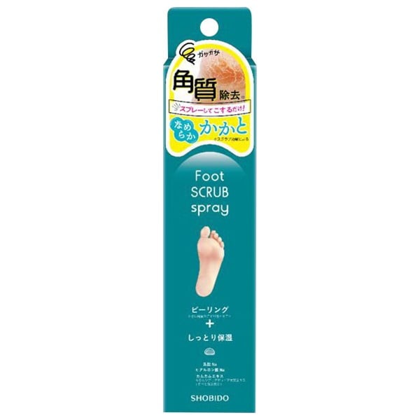 ■製品特徴●簡単10秒時短ケアで、角質OFF●スプレーしたあと、古い角質をくるくるオフできるフットスクラブスプレーです。●くり返し使ってつるんとなめらかな触り心地へ。●汚れや古い角質をからめとり、クルクルオフ！●肌柔軟成分配合で角質をやわらかく、からめとります。●ほのかな香りで足のにおいをカバーします。■内容量100ml ■原材料水、エタノール、グリセリン、BG、グリセレス-26、PEG-40水添ヒマシ油、カルボマー、セトリモニウムクロリド、ヒアルロン酸Na、ハマメリス水、ミルシアリアデュビア果実エキス、乳酸Na、マンデル酸、カプリリルグリコール、塩化Na、EDTA-2Na、フェノキシエタノール、香料■使用方法乾いた状態のお肌にお使いください。1.容器を軽く振ってから足に適量スプレーします。2.10秒程度待ってから、スプレーした箇所をマッサージするようにやさしくこすります。3.ポロポロと出てきたら、水またはぬるま湯で洗い流します。■注意事項・本来の用途以外には使用しないでください。・お肌に異常が生じていないかよく注意して使用してください。お肌に合わないとき即ち次のような場合には、使用を中止してください。1.使用中、赤味、はれ、かゆみ、刺激、色抜けや黒ずみなどの異常があらわれた場合。2.使用したお肌に、直射日光があたって1のような異常があらわれた場合・傷やはれもの、湿疹など、異常のある部位にはお使いにならないでください。・目に入らないようにご注意ください。目に入った場合は、こすらずにすぐに水またはぬるま湯で洗い流してください。・ご使用後はスプレーの口元をきれいに拭き取り、必ずキャップをしめてください。・衣服などにつくとシミになることがありますので、ご注意ください。・乳幼児の手の届かないところに保管してください。・火気の近くや極端に高温・多湿・低温の場所、直射日光のあたる場所を避けて保管してください。【お問い合わせ先】こちらの商品につきましての質問や相談は、当店(ドラッグピュア）または下記へお願いします。粧美堂株式会社東京本社　〒108-6023　東京都港区港南二丁目15番1号　品川インターシティA棟23階電話：(03)3472-7890広告文責：株式会社ドラッグピュア作成：202306AY神戸市北区鈴蘭台北町1丁目1-11-103TEL:0120-093-849製造販売：粧美堂株式会社区分：化粧品文責：登録販売者 松田誠司■ 関連商品かかとケア関連商品粧美堂株式会社お取り扱い商品