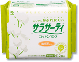 【ポイント13倍相当】小林製薬　サラサーティコットン100・112個【RCP】【北海道・沖縄は別途送料必要】