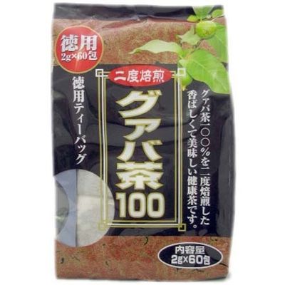 【商品説明】・ グァバ茶を100％使用し、二度焙煎によりまろやかな味と香りが優います。・ 60包入りで20包ずつに小分けしております。【お召し上がり方】＜煮出す場合＞・ 約500mL〜1Lの沸騰したお湯に1〜2包を入れ、とろ火で2〜3分ほど煮出して1日数回に分けてご飲用下さい。・ 煮出した後、ティーパックをそのまま入れておきますと苦味が出ますので、取り出してください。・ 冷やしても美味しくご飲用いただけます。＜急須の場合＞・ 急須に1包を入れて熱湯を注ぎ、2〜3分間蒸らして、お好みの色、香りにしてご飲用下さい。・ 1包で数回ご飲用頂けます。【原材料】・ グァバ茶100％【注意事項】・ 表示事項をお読みの上、ご飲用下さい。・ 天然物を原料として使用しておりますので、風味や香りなど商品によって違いがあることがありますが、品質に変わりありません。・ 煮出した時にグァバの精油成分が浮上し、油が浮いた様に見える場合がありますが、品質には問題ありません。・ アレルギー体質等まれに体質に合わない方もいますので、ご飲用後体調のすぐれない時は、中止して下さい。・ 開封前は温度、湿度、光によって変化しやすいので、涼しい所で保管して下さい。・ 吸湿性が高いため、開封後は袋をしっかり締め、涼しい所で保管し、出来るだけ早くご飲用下さい。【保存方法】・ 小さなお子様の手の届かない所に保管してください。【お問い合わせ先】こちらの商品につきましての質問や相談につきましては、当店(ドラッグピュア）または下記へお願いします。ユウキ製薬株式会社住所：埼玉県さいたま市緑区東浦和4-6-10TEL：048-810-4441受付時間：9:00〜18:00(土・日・祝日を除く)広告文責：株式会社ドラッグピュア作成：201904KT住所：神戸市北区鈴蘭台北町1丁目1-11-103TEL:0120-093-849製造・発売：ユウキ製薬株式会社区分：健康食品 ・中国製 ■ 関連商品ユウキ製薬株式会社　お取扱い商品健康茶 関連商品グァバ茶 シリーズ