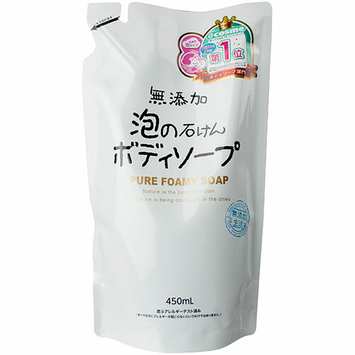【3%OFFクーポン 6/22 20:00〜6/27 01:59迄】【送料無料】株式会社マックス無添加泡の石けんボディソープ つめかえ用(450mL)【△】
