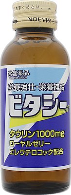 医薬品分類剤形内用液剤作用と効果について○滋養強壮○虚弱体質○肉体疲労・病中病後・食欲不振・栄養障害・発熱性消耗性疾患・妊娠授乳期などの場合の栄養補給次のような方は使う前に必ず担当の医師と薬剤師に伝えてください。次の場合は、直ちに服用を中止し、この製品を持って医師または薬剤師に相談すること。(1)服用後、次の症状があらわれた場合。皮ふ:発疹/消化器:胃部不快感・下痢(2)しばらく服用しても症状がよくならない場合。用法・用量成人(15才以上)1日1回、1びん(100mL)を服用すること。●用法・用量を守ること。(他のビタミンなどを含有する製品を同時に使用する場合には過剰摂取などに注意すること。)成分・分量1日量(100mL)中 チアミン硝酸物(ビタミンB1)5mg、リボフラビンリン酸エステルナトリウム(ビタミンB2)5mg、ピリドキシン塩酸塩(ビタミンB6)5mg、ニコチン酸アミド20mg、無水カフェイン50mg、タウリン1,000mg、ローヤルゼリーチンキ50mg(原生薬換算量50mg)、エレウテロコックエキス10mg(原生薬換算量200mg)添加物:液糖、D-ソルビトール、スクラロース、pH調整剤(クエン酸)、安息香酸Na、香料(エタノール、エチルバニリン、バニリン)(アルコール0.2mL以下)●ビタミンB2により尿が黄色くなることがある。してはいけないこと(禁止事項)保管方法その他(1)直射日光の当たらない涼しい所に保管すること。(2)小児の手のとどかない所に保管すること。(3)他の容器に入れかえないこと。(誤用の原因になったり品質が変わる。)(4)期限を過ぎた製品は服用しないこと。(5)生薬を含むため、まれに混濁を生じることがありますが、服用には支障はありません。【お問い合わせ先】こちらの商品につきましての質問や相談につきましては、当店（ドラッグピュア）または、下記へお願いします。常盤薬品工業株式会社〒541-0052 大阪市中央区安土町3-5-12 住友生命本町ビル9Fお客様相談室 0120-875-710受付時間：9：00〜17：00（土・日・祝日を除く）広告文責：株式会社ドラッグピュア作成：201809MK神戸市北区鈴蘭台北町1丁目1-11-103TEL:0120-093-849販売：常盤薬品工業株式会社区分：指定医薬部外品・日本製 ■ 関連商品常盤薬品 お取扱い商品滋養強壮 シリーズ