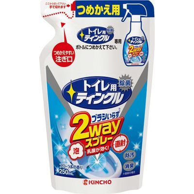 【本日楽天ポイント5倍相当】【送料無料】大日本除虫菊株式会社トイレ用ティンクル トイレ洗剤 直射・泡 2wayスプレーつめかえ用(250mL)＜ピンポイントを狙い撃ち！汚れもつきにくく！＞【△】