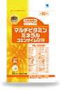 【1日の服用目安】4粒【全配合成分表示】(1粒あたり)ビタミンB1 0.25mg ビタミンB2 0.27mg ビタミンB6 0.25mg ビタミンB12 0.0005mg ビタミンC 20.0mg ビタミンD 0.000625mg ビタミンE 2.0mg ビタミンK 0.001625mg ナイアシン 2.75mg 葉酸 0.05mg ビオチン 0.0075mg デュナリエラカロテン 1.008mg パントテン酸カルシウム 1.64mg 未焼成カルシウム 138.15mg 硫酸第一鉄 2.0mg 酸化マグネシウム 32.79mg グルコン酸銅 0.36mg マンガン酵母 0.0059mg セレン酵母 0.96mg グルコン酸亜鉛 4.04mg クロム酵母 1.25mg モリブデン酵母 0.71mg ヘスペリジン 1.25mg コエンザイムQ10 1.25mg 黒胡椒エキス 1.25mg マルトデキストリン 37.04mg 結晶セルロース 33.27mgゼラチン（ショ糖含有） 2.16mg デンプン 1.66mg デキストリン 0.84mg 食用油（上白糖含有） 0.35mg 植物油 0.0092mg ショ糖脂肪酸エステル 6.51mg アラビアガム 0.46mg クエン酸ナトリウム 0.015mg シクロデキストリン 0.012mg ソルビタン脂肪酸エステル 0.01mg クエン酸 0.005mg 微粒二酸化ケイ素 5.42mg 合　計 300.0mg 【栄養成分及びその含有量】(1粒あたり) エネルギー 0.38kcal たんぱく質 0.0075g 脂質 0.0096g 糖質 0.059g 食物繊維 0.047g ナトリウム 0.098〜0.98mg βカロテン 178〜268μg ビタミンD 0.5〜0.625μg ビタミンE 2mg ビタミンK 1.62μg ビタミンB1 0.25mg ビタミンB2 0.27mg ナイアシン 2.75mg ビタミンB6 0.25mg 葉酸 50μg ビタミンB12 0.5μg ビオチン 7.5μg パントテン酸 1.5mg ビタミンC 20mg カルシウム 53mg 鉄 0.63mg マグネシウム 19mg 銅 0.05mg マンガン 0.00029〜0.0045mg セレン 1.9μg 亜鉛 0.525mg クロム 2.5μg モリブデン 1.4μg コエンザイムQ10 1.25mg剤形：タブレット【注意】※体質や体調により、まれにかゆみ、発疹、胃部不快感、下痢、便秘などの症状が出る場合があります。 ※本品は、多量摂取により疫病が治癒したり、より健康が増進するものではありません。1日の摂取目安量を守ってください。 ※本品は、特定保健用食品と異なり、厚生労働大臣による個別審査をうけたものではありません。 【お問い合わせ先】こちらの商品につきましての質問や相談につきましては、当店（ドラッグピュア）または下記へお願いします。小林製薬株式会社「お客様相談室」〒541-0045　大阪市中央区道修町4-3-6電　　話：（06）6203-3625受付時間：9：00〜17：00(土、日、祝日を除く)広告文責：株式会社ドラッグピュアyf神戸市北区鈴蘭台北町1丁目1-11-103TEL:0120-093-849製造販売者：小林製薬株式会社区分：保健機能食品・日本製不足しがちな13種類のビタミン、9種類のミネラルをバランスよく摂取できます。ビタミンQと呼ばれるコエンザイムQ10も配合。