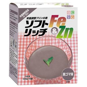 【ポイント13倍相当】キッセイ薬品工業株式会社 ソフトリッチFe＆Zn　黒ゴマ味　100g×5袋×8個【商品到着までに5日前後かかる場合がございます・この商品は御注文後のキャンセルができません】【RCP】